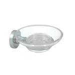 DeltanaBBN2012BBN Series Modern Frosted Glass Round Soap Dish Wall Mounted 