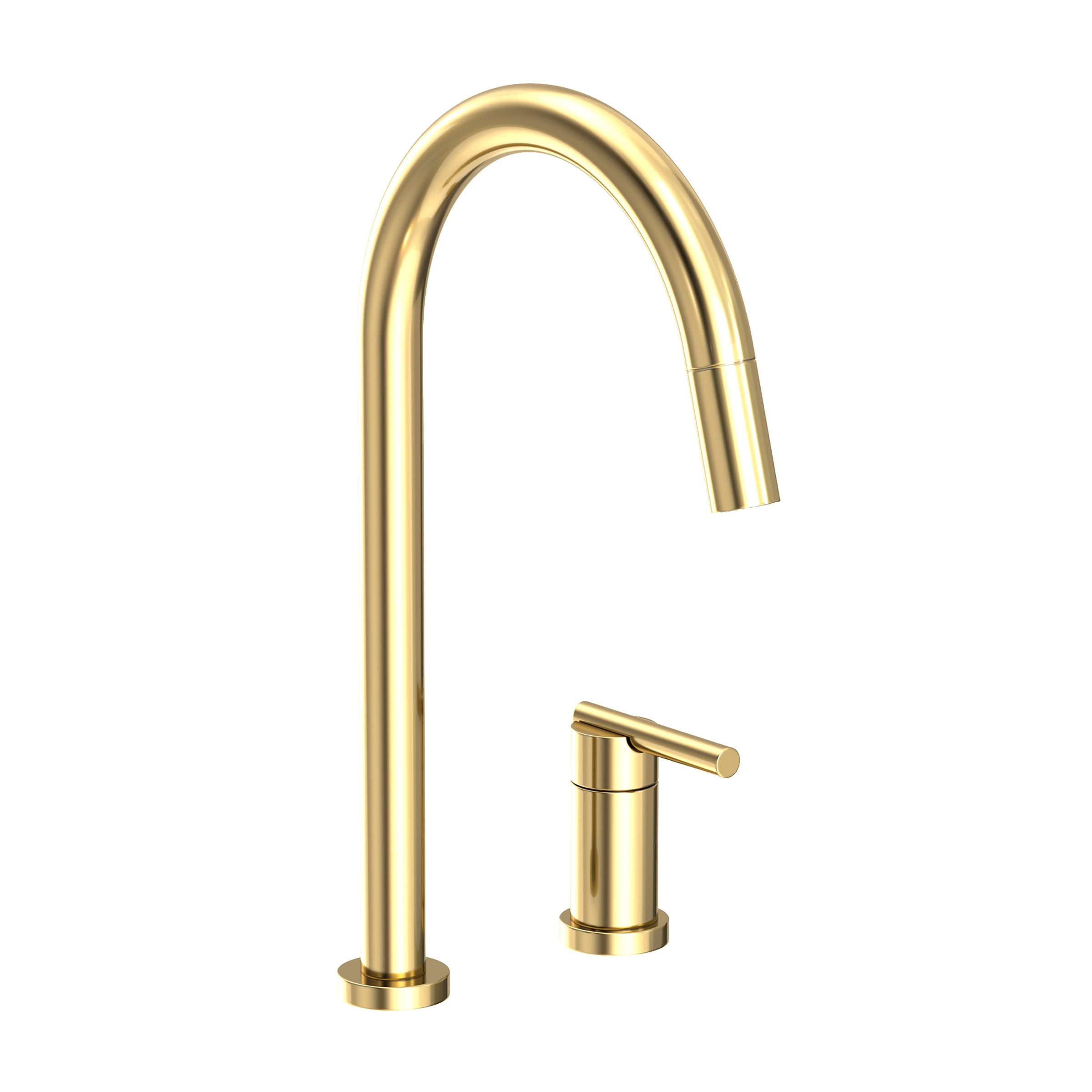 Newport Brass East Linear Pull Down Kitchen Faucet Forever Brass