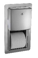 ASI20031Roval Toilet Tissue Dispenser Twin Hide-A-Roll Semi-Recessed