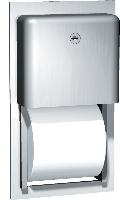 ASI9031Profile Toilet Tissue Dispenser Twin Hide-A-Roll Recessed