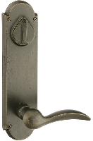Emtek7670Sandcast Bronze No.5 Keyed Sideplate Lockset 5-1/2 in. CtC