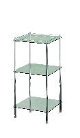 Valsan57400Essentials Three Tier Glass Shelf Unit