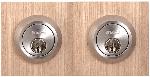 INOXGD120GD Deadbolt Double Cylinder 2-1/16 in. Round Solid Cast Escutcheon