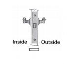 Baldwin8535Interior Mortise Lock Small Case Lever x Lever Passage 2-1/2 in. Backset