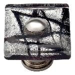 Atlas3207-CHEclipse Glass Square Knob 1-1/2 in. Polished Chrome