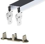 Hager
9514
Aluminum Track and Hardware Packaged Set for Two Doors 60 lbs per Door 3/4 in. to 1-3/8