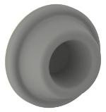Hager251WConcave Wall Stop Grey Rubber