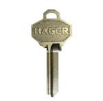 Hager3907Key Blank 7-Pin for Hager 1 Keyway