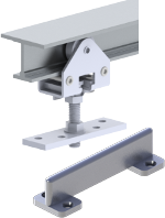Hager9130Aluminum I-Beam Track and Hardware Packaged Set for One Door up to 275 lbs 1 in. to 1-3