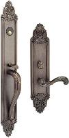 OmniaGEORGICAGeorgica Single Cylinder Mortise Entry Handleset with Ornate Reeded Lever